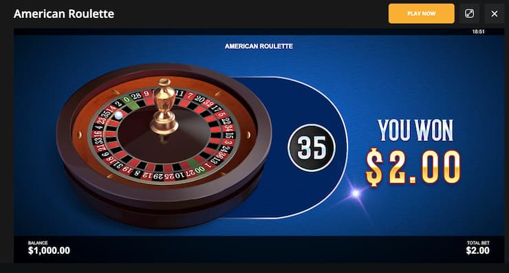 An image of the result from outside bets placed at an online roulette table at BetWhale.